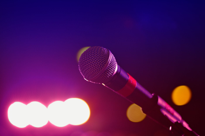 a closeup shot of a microphone